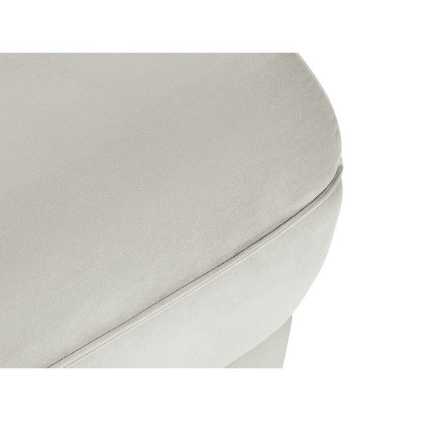 Bézs bársony puff Lando – Micadoni Home-image-4