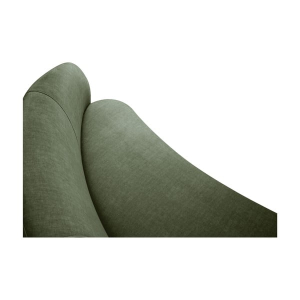 Debbie zöld bársony aszimmetrikus kanapé, bal oldali - Mazzini Sofas-image-4