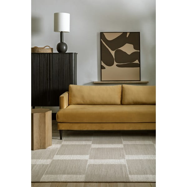 Szürkésbézs gyapjú szőnyeg 133x190 cm Agnus Pavement – Agnella-image-1