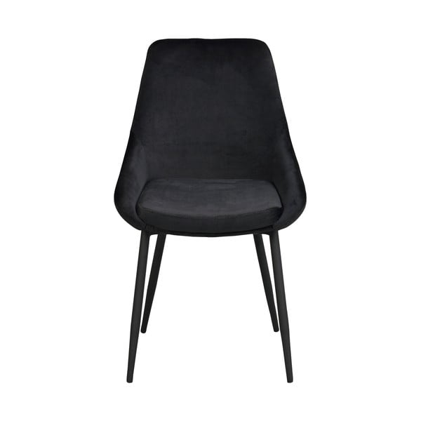 Fekete bársony étkezőszék szett 2 db-os Sierra - Rowico-image-3