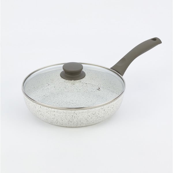 Grey szürke nyelű serpenyő fedővel, Ø 24 cm - Bisetti