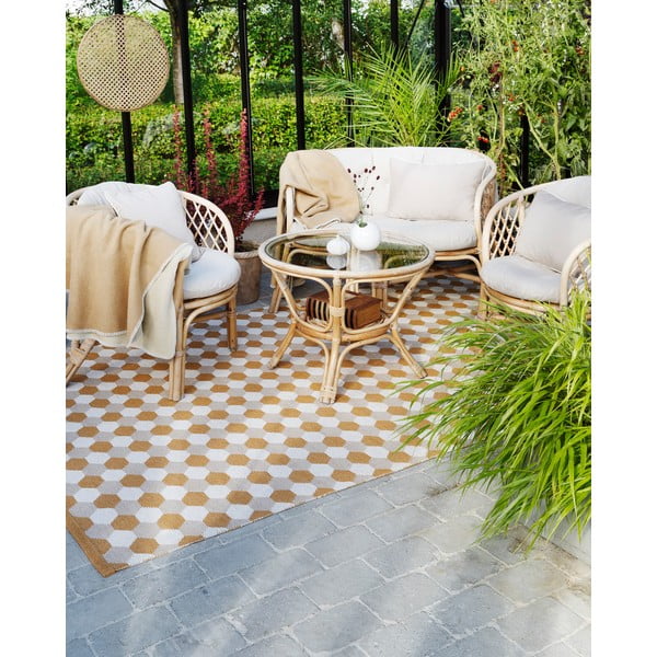 Okkersárga kültéri-beltéri futószőnyeg 70x160 cm Dana Ochre – Pappelina-image-1