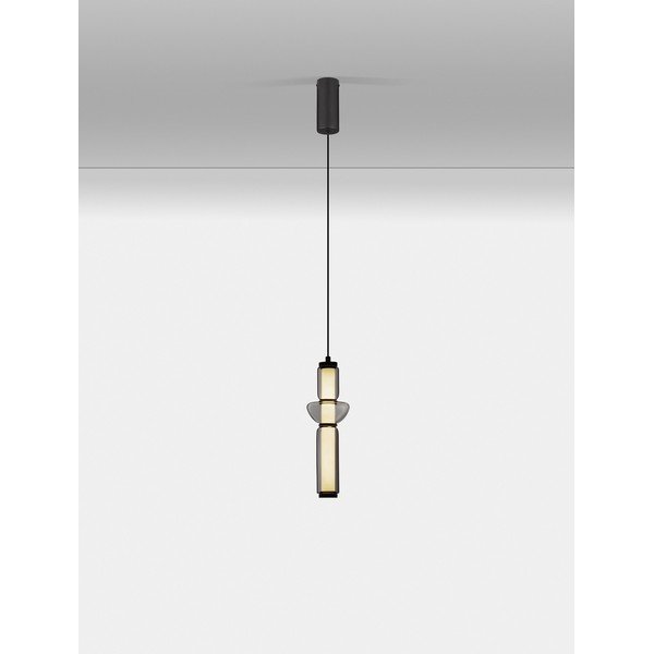 Szürke üveg LED dimmelhető függőlámpa ø 12 cm Ulon – Nova Luce-image-4