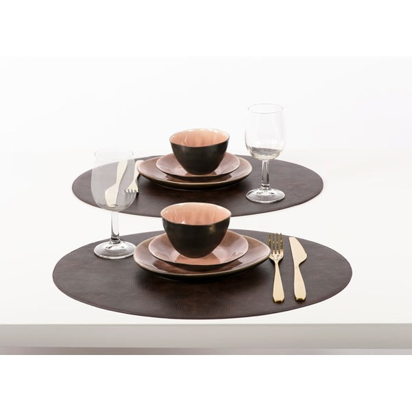 Troja sötétbarna műbőr tányéralátét, 33 x 45 cm - ZicZac-image-2