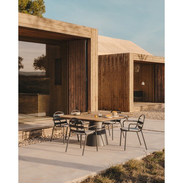 Kerti étkezőasztal 148x148 cm Tudons – Kave Home-image-1