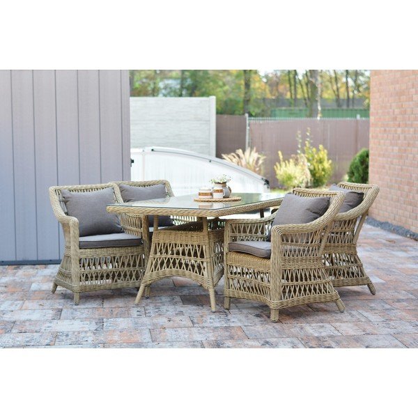 Szürke-barna műrattan kerti fotel Denver – Rojaplast-image-2