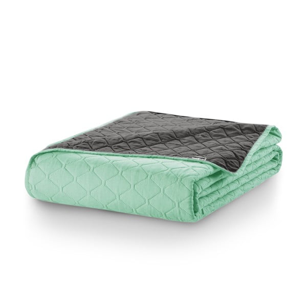 Axel kétoldalas mikroszálas világoszöld ágytakaró, 240 x 260 cm - DecoKing-image-4
