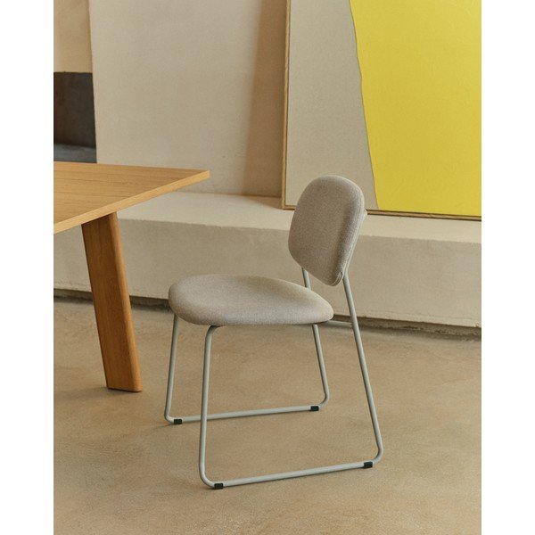 Bézs fém rakásolható étkezőszék Meli – Kave Home-image-1