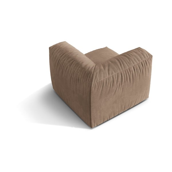 Világosbarna bársony kanapé modul (variálható sarok) Martina – Micadoni -image-2