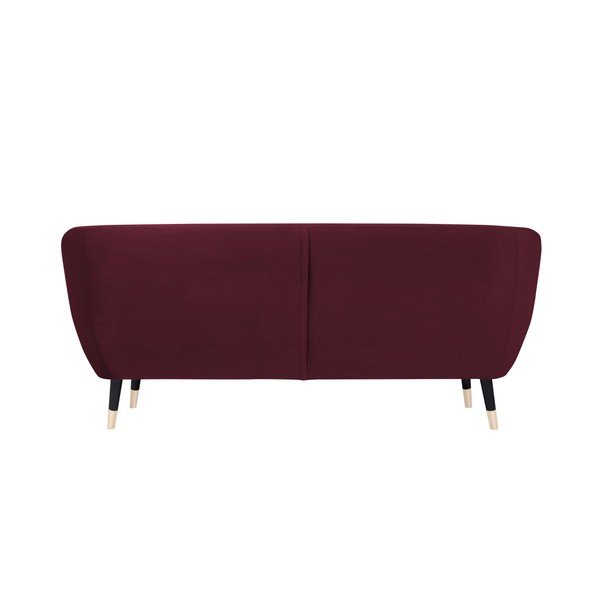Amelie borvörös kanapé  fekete lábakkal, 188 cm - Mazzini Sofas-image-4