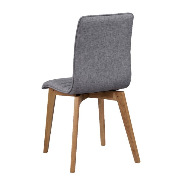Grace szürke étkezőszék barna lábakkal - Rowico-image-4