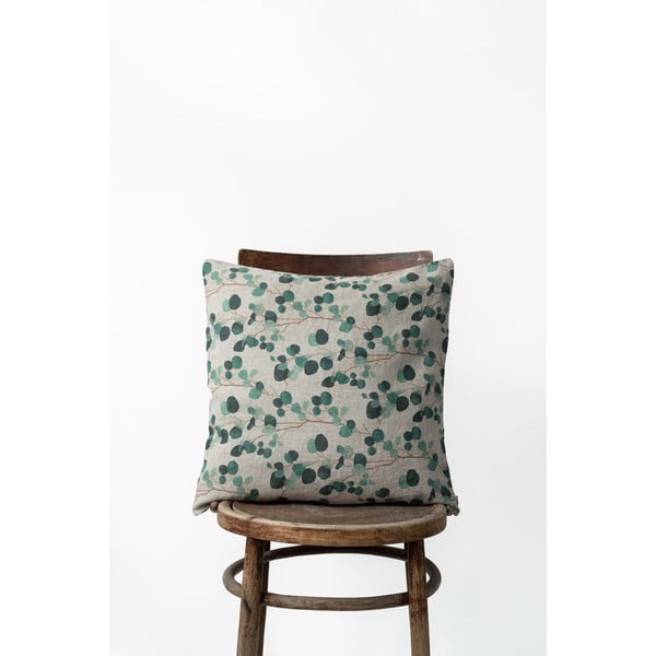 Eucalyptus vászon párnahuzat, 50 x 50 cm - Linen Tales-image-1