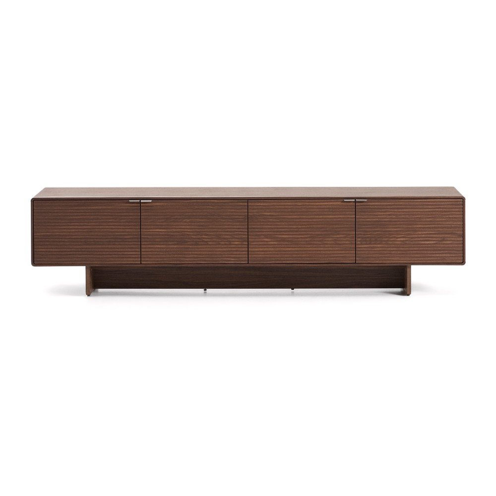 Sötétbarna TV-állvány diófa dekorral 200x46x40 cm Norlen Kave Home