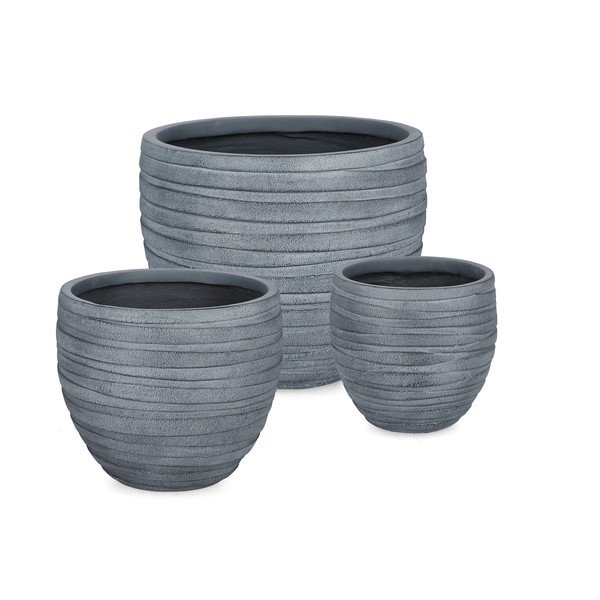 Virágcserép készlet 3 db-os ø 46 cm Strips – Bizzotto