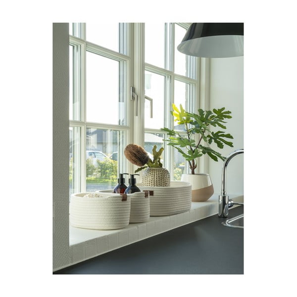 Fürdőszobai textil tárolókosár szett 3 db-os 35x25x13 cm Jarana – House Nordic-image-1