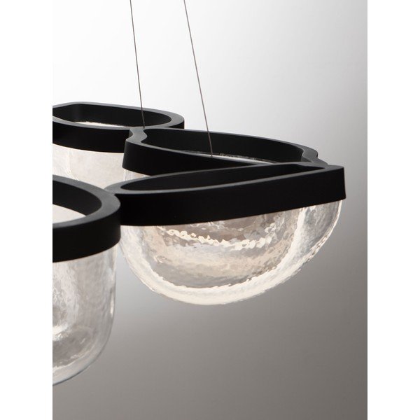 Matt fekete acél LED dimmelhető függőlámpa üveg búrával ø 83 cm Clair – Nova Luce-image-4