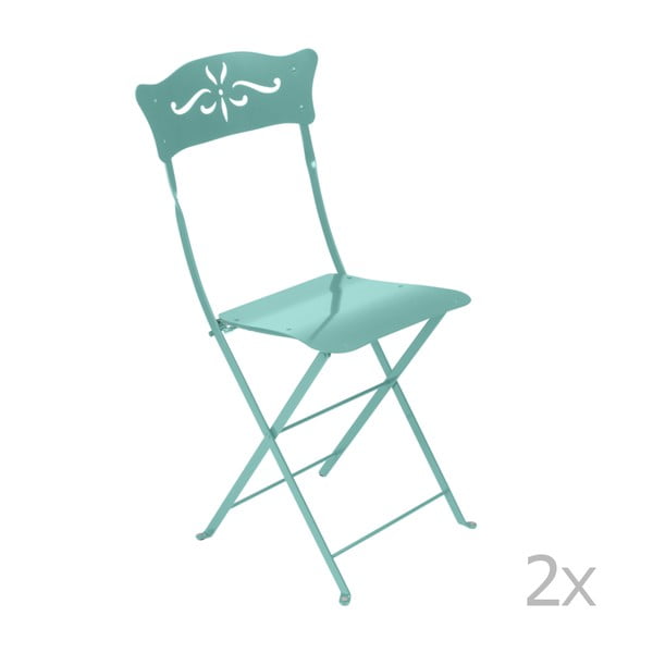 Bagatelle kék összecsukható fém kerti szék, 2 db - Fermob