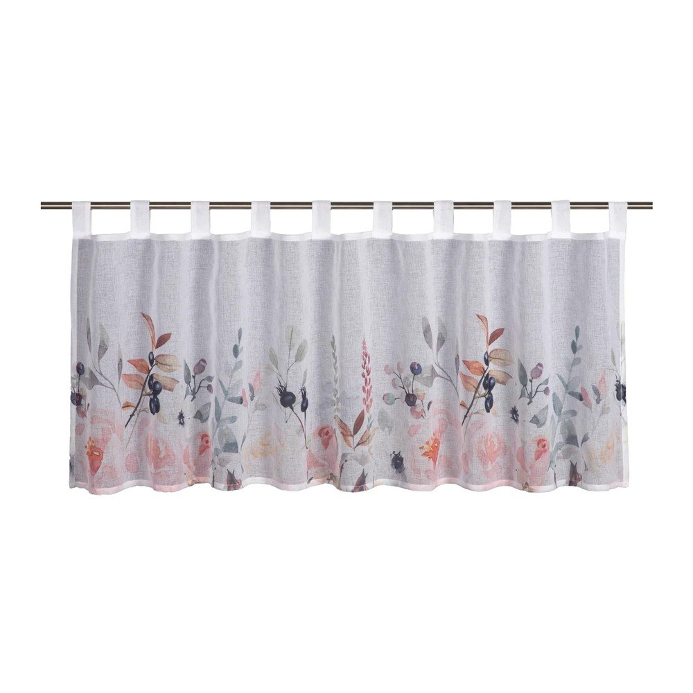 Fehér fényáteresztő függöny 135x45 cm Floral Sehlbach