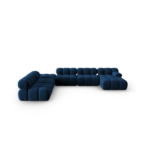 Kék bársony kanapé 379 cm Bellis – Micadoni Home