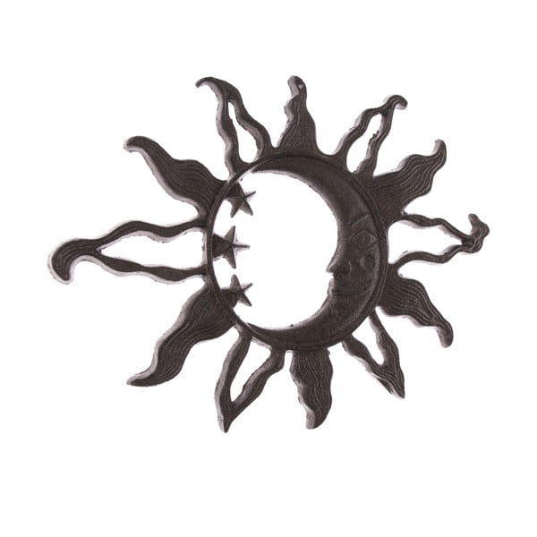 Sun fekete kültéri öntöttvas falidísz - Dakls