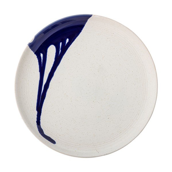 Fehér-kék agyagkerámia tálka 2,22 l Okayama – Bloomingville-image-2