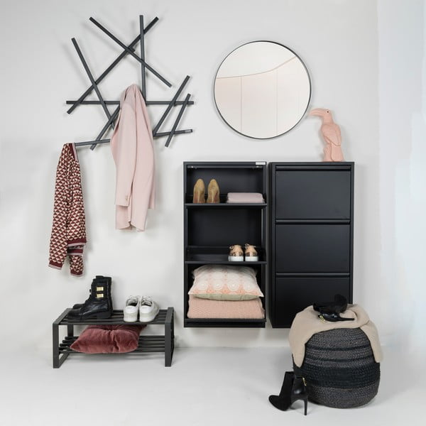 Fekete fém fali fogas 79 cm Matches – Spinder Design-image-1