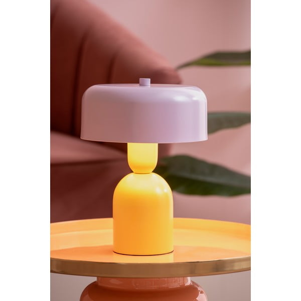 Sárga-lila asztali lámpa (magasság 24 cm) Double Funky – Leitmotiv-image-1