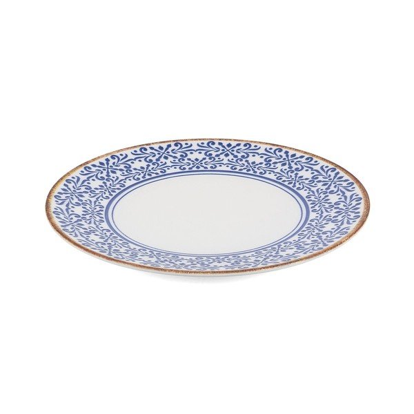 Fehér-kék szervírozó porcelán tányér ø 32 cm Azul – BonBistro-image-2