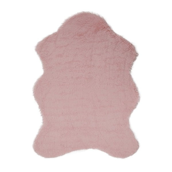 Tavsantuyu Powder rózsaszín műszőrme szőnyeg, 80 x 105 cm