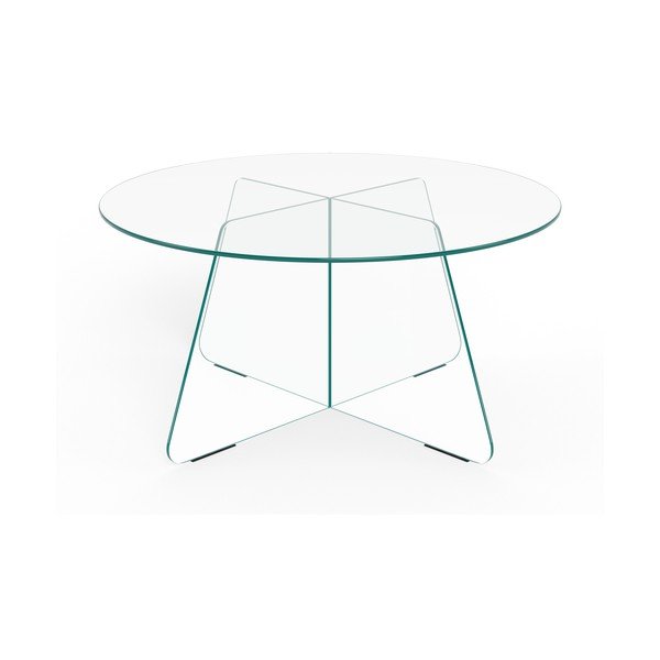 Üveg kerek dohányzóasztal ø 80 cm Samos – Actona-image-1
