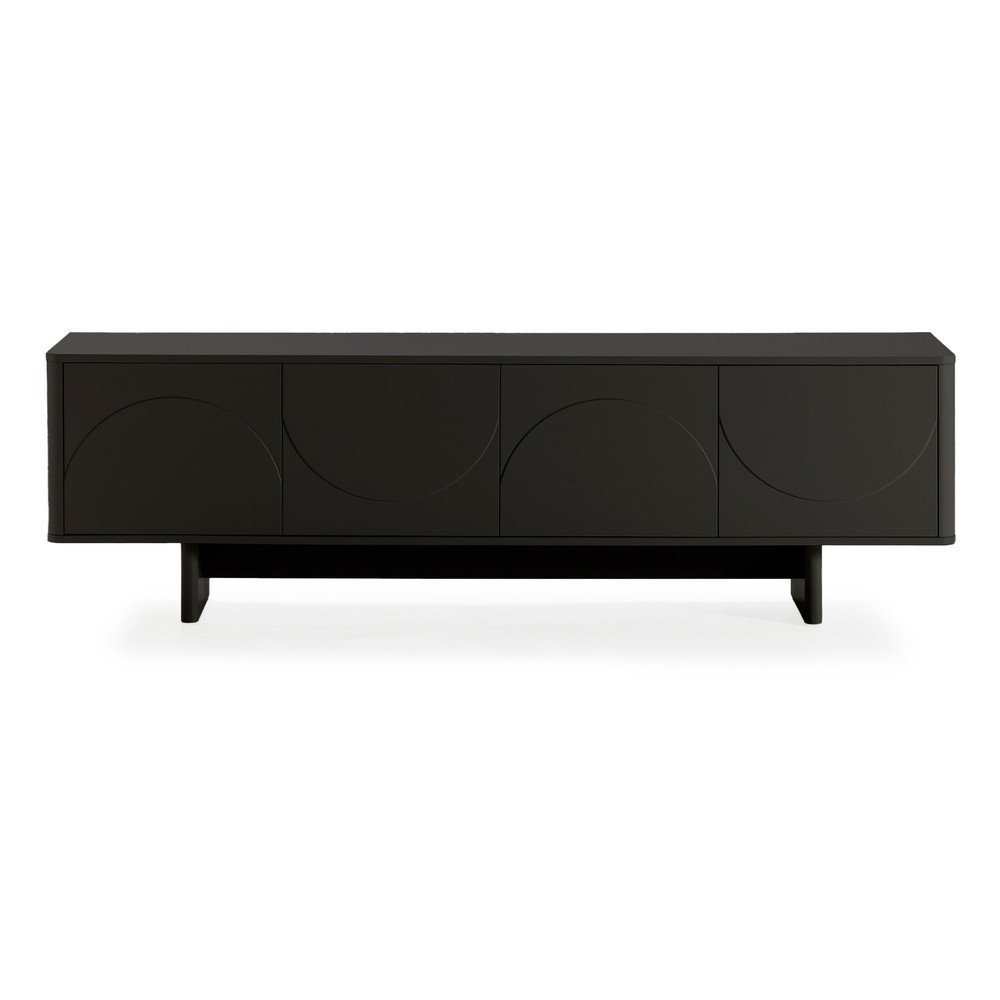 Fekete TV-állvány 180x55x40 cm Solei – MOME