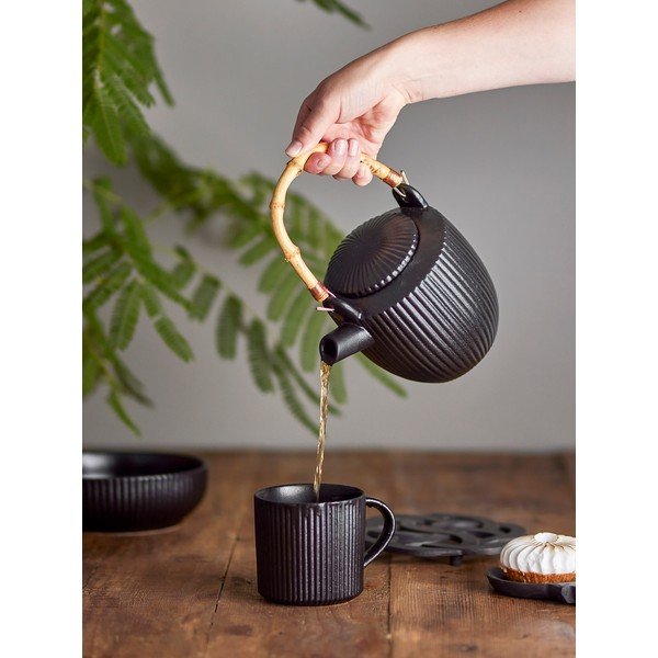 Fekete kőedény teáskanna 850 ml Neri – Bloomingville-image-2