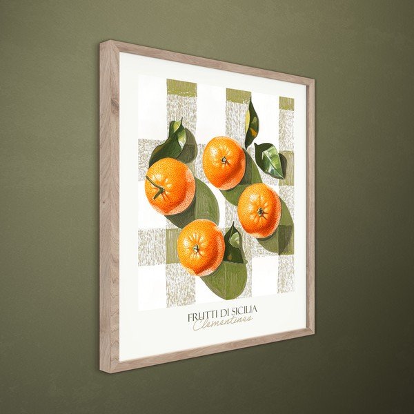 Nyomtatott keretezett kép 40x50 cm Mandarines  – Styler-image-2