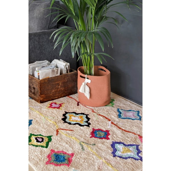 Krémszínű mosható kézi szövésű pamut szőnyeg 170x240 cm Kaarol – Lorena Canals-image-3