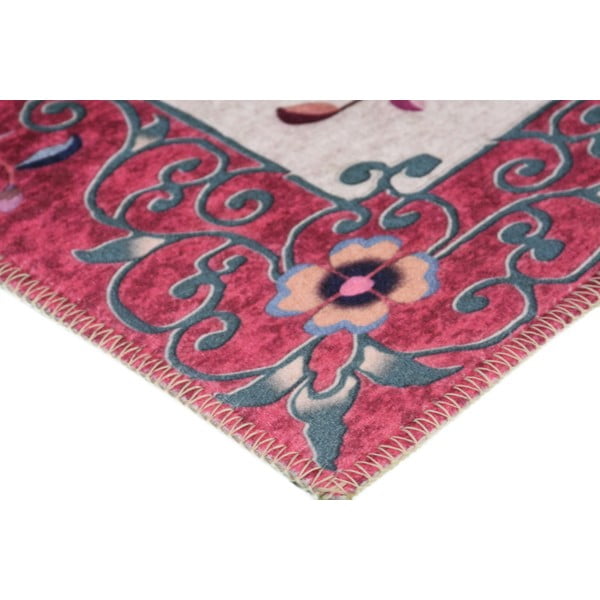 Piros-krémszínű mosható szőnyeg 180x120 cm - Vitaus-image-2