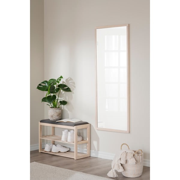 Natúr színű tölgyfa ülőkés cipőtartó Confetti – Rowico-image-4