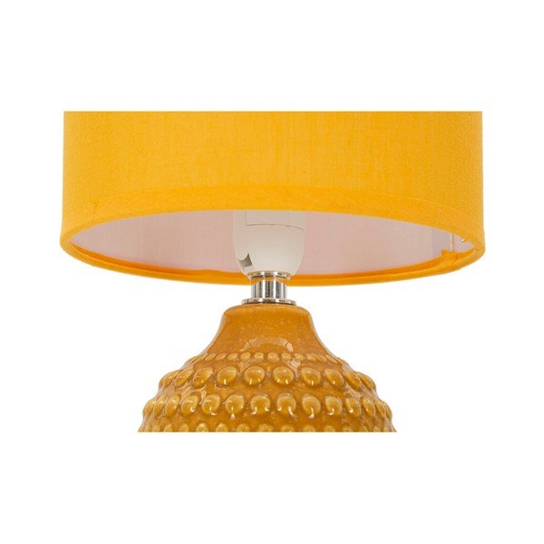 Mustársárga kerámia asztali lámpa textil búrával (magasság 30,5 cm) Points – Mauro Ferretti-image-4