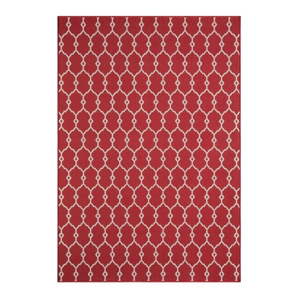 Trellis Red piros fokozottan ellenálló szőnyeg, 133 x 190 cm - Floorita