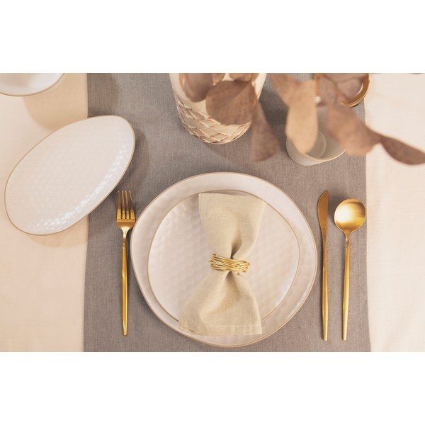 Fehér agyagkerámia mélytányér készlet 6 db-os Imprints – Villa Altachiara-image-1