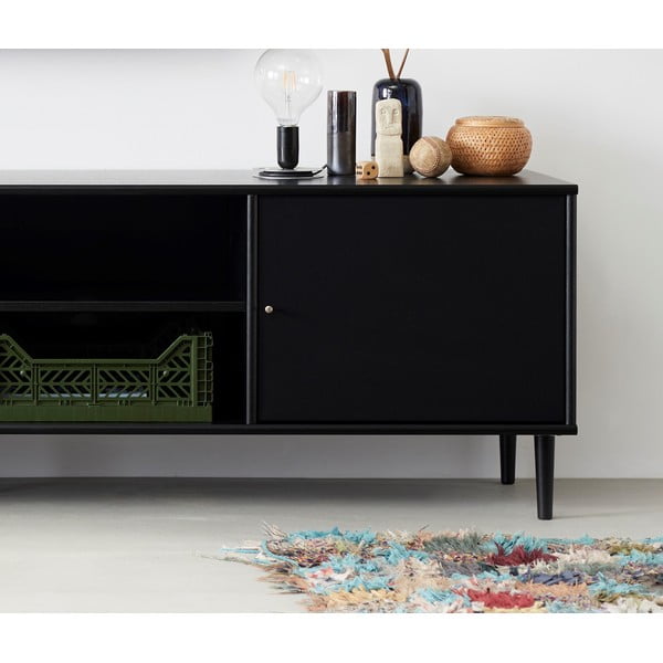 Fekete TV-állvány fém lábakkal Mistral 233-image-1