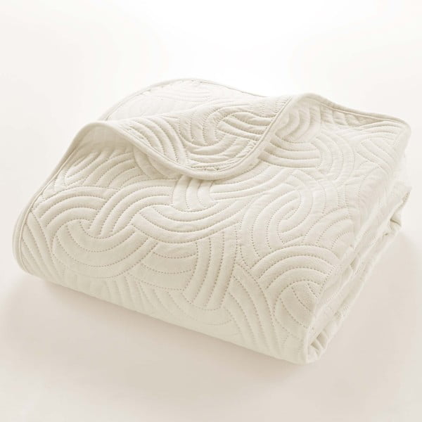 Bézs bársony ágytakaró 220x240 cm Solange – douceur d'intérieur-image-2