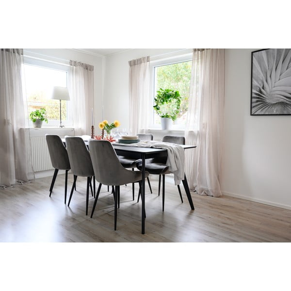 Bővíthető étkezőasztal kőrisfa dekoros asztallappal 90x190 cm Yumi – Rowico-image-2