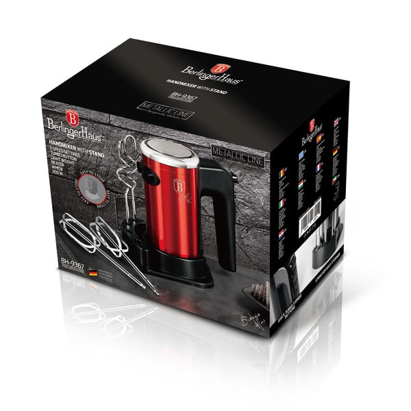 Kézi habverő Burgundy Metallic Line - BerlingerHaus-image-2