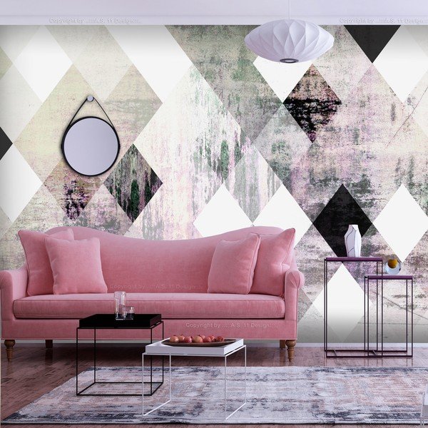 Rhombic Chessboard nagyméretű tapéta, 200 x 140 cm - Artgeist-image-1