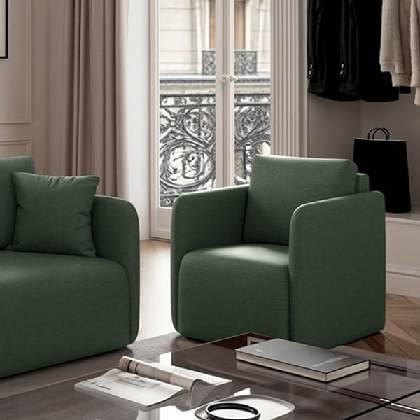 Zöld fotel Chaum – Rodier-image-3