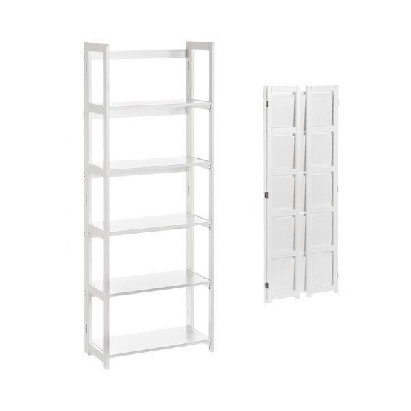Fehér összecsukható polcos állvány 56x148 cm – Casa Selección-image-1