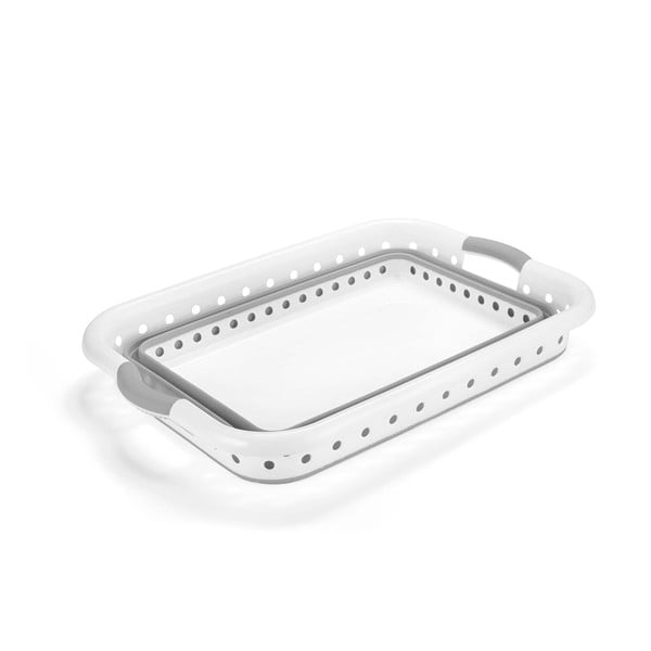 Fehér-szürke műanyag szennyeskosár 40 l - Addis-image-2