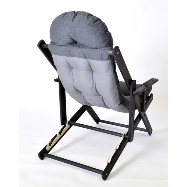 Sötétszürke tömörfa összecsukható kerti napozószék Borneo – Rojaplast-image-2