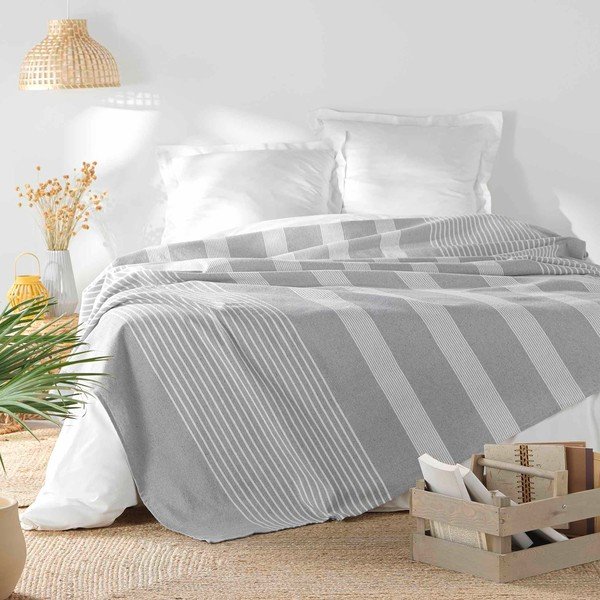 Szürke ágytakaró 240x260 cm Adele – douceur d'intérieur-image-1