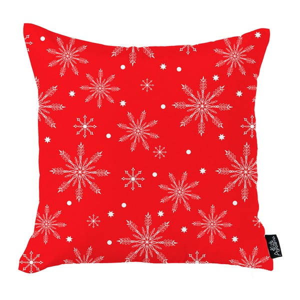 Honey Christmas Snowflakes piros karácsonyi párnahuzat, 45 x 45 cm - Mike & Co. NEW YORK